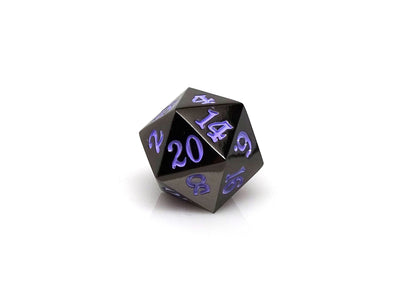 Gun Metal D20 - Signature Font -  Purple Font