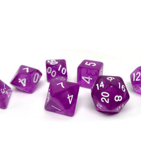 Purple Translucent Dice - 7 Piece Set