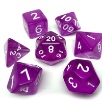 Purple Translucent Dice - 7 Piece Set