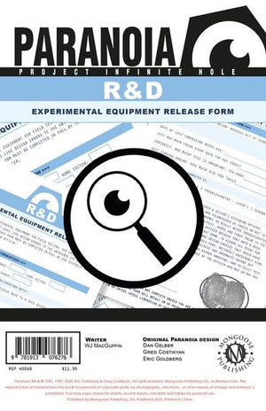 R&D Experimental Equipment Release Form (Paranoia)