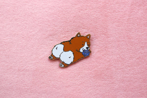 Corgi D20 Dice Buddy Enamel Pin