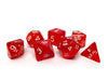 Red Translucent Dice - 7 Piece Set