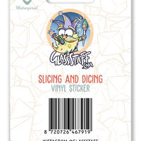 Sticker: Slicing & Dicing Waterproof Die Cut