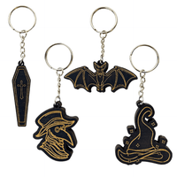 Spooky Wooden Keychain - Witch's Hat