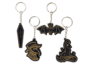 Spooky Wooden Keychain - Witch's Hat