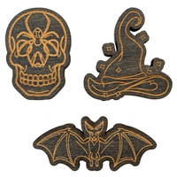 Spooky Wooden Magnet - Bat