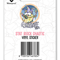 Sticker: Chaotic Stat Block Waterproof Die Cut