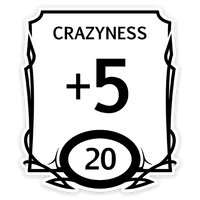 Sticker: Crazy Stat Block Waterproof Die Cut