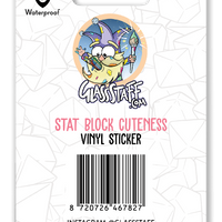 Sticker: Cute Stat Block Waterproof Die Cut