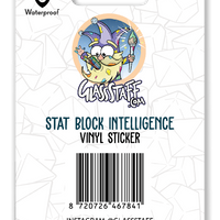 Sticker: Intelligence Stat Block Waterproof Die Cut