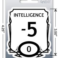 Sticker: Intelligence Stat Block Waterproof Die Cut