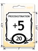 Sticker: Procrastination Stat Block Waterproof Die Cut