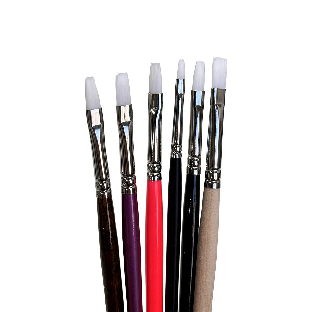 Trekell "Not Too Bad" Synthetic Hair 6-Pack Artist Brush Sets - For Oil, Acrylic and Watercolor Painting