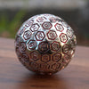 The Orb D100 -  Crimson and Silver Metal Die