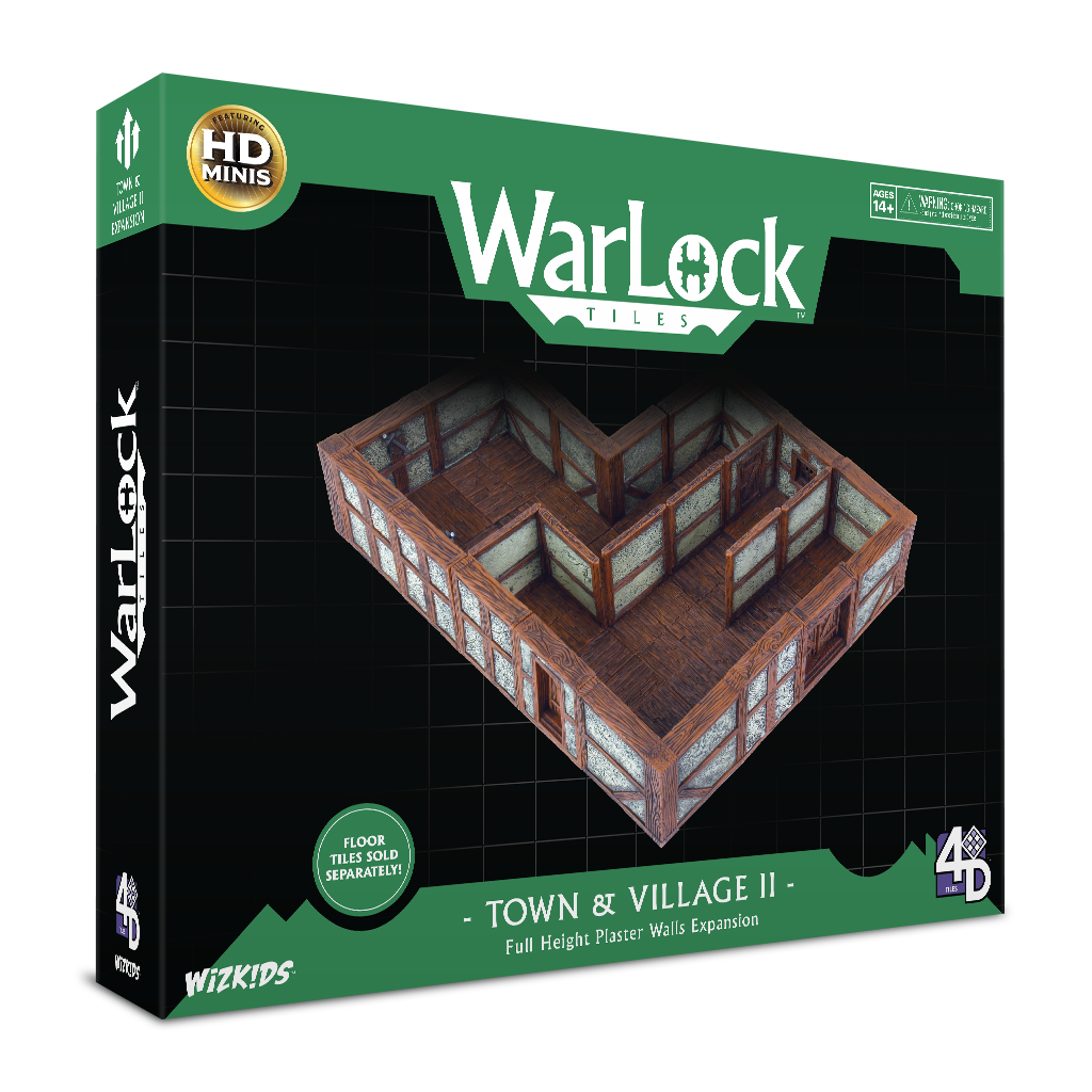 WarLock Tiles: Town & Village II - Full Height Plaster Walls Expansion