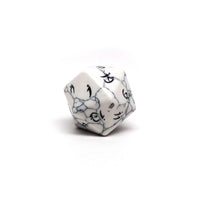 White Howlite D20 - Elvenkind Font