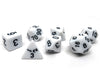 White Opaque Dice - 7 Piece Set