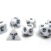 White Opaque Dice - 7 Piece Set