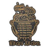 Witch's Kitchen Cauldron Conversion Wooden Magnet