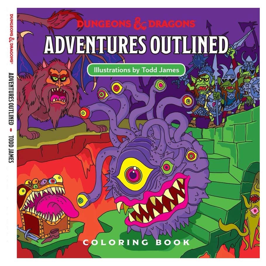 D&D: Adventures Outlined Coloring Book