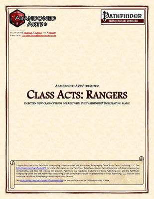 Class Acts: Rangers